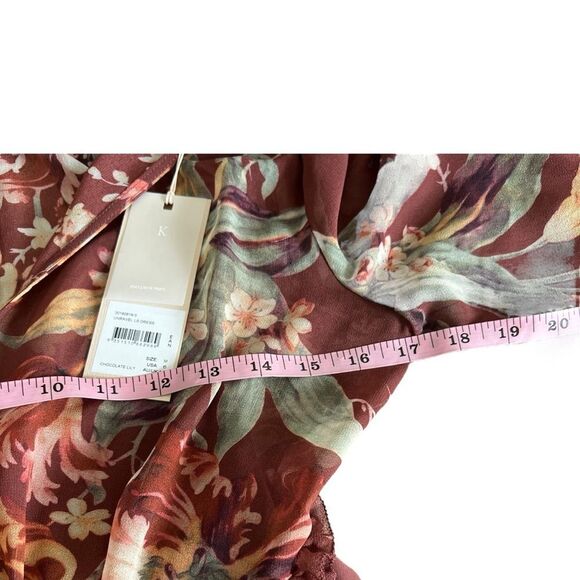 NEW KEEPSAKE Unravel Midi Dress in Chocolate Lily NWT Size M - Picture 8 of 12